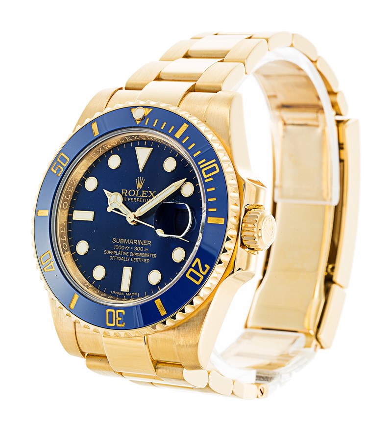 Rolex Submariner esfera azul y oro 116618LB