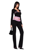 TARSHA PANT - BLACK/PINK