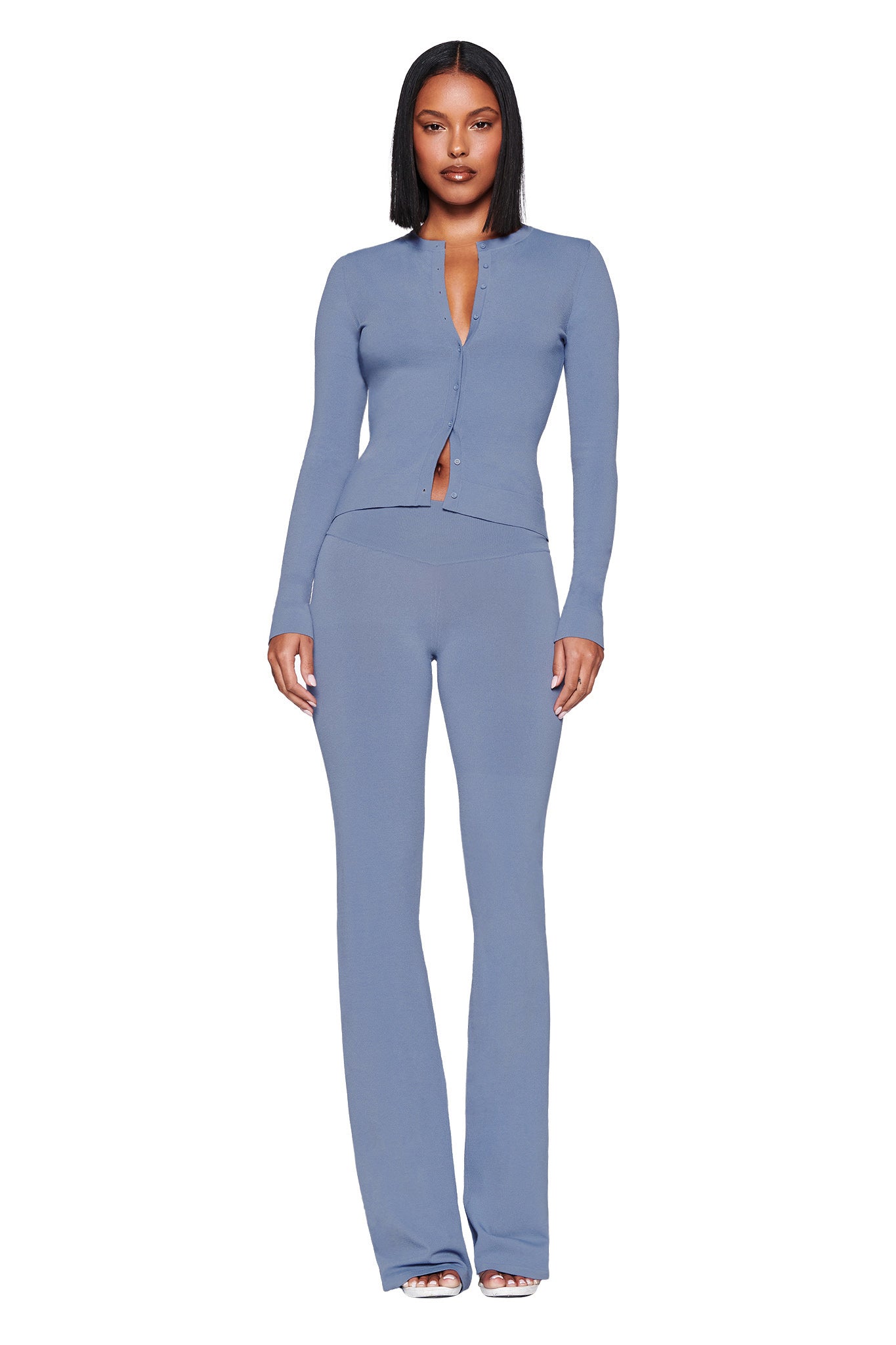 AUDRINA CARDIGAN 2.0 - BLUE : STEEL BLUE