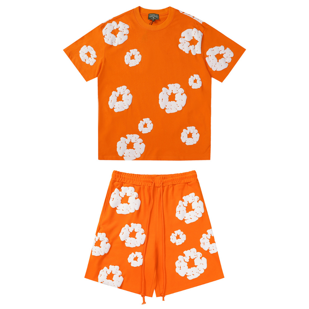 DENIM TEARS ORANGE SHORT SET