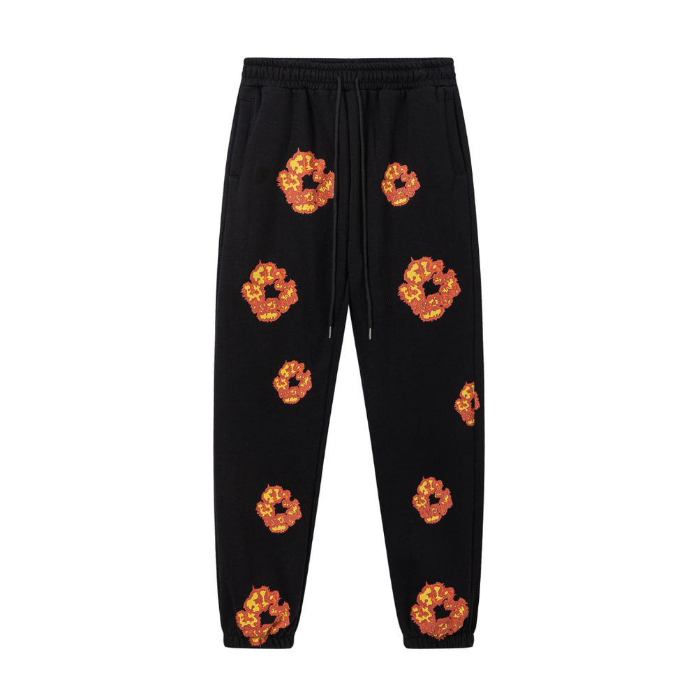 DENIM TEARS BLACK ORANGE TRACKSUIT