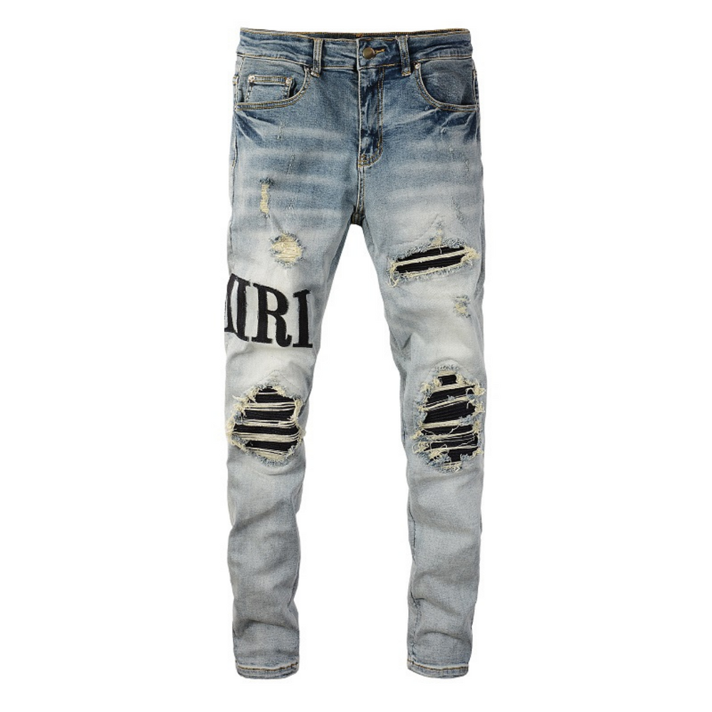 AMR BLACK LOGO JEANS