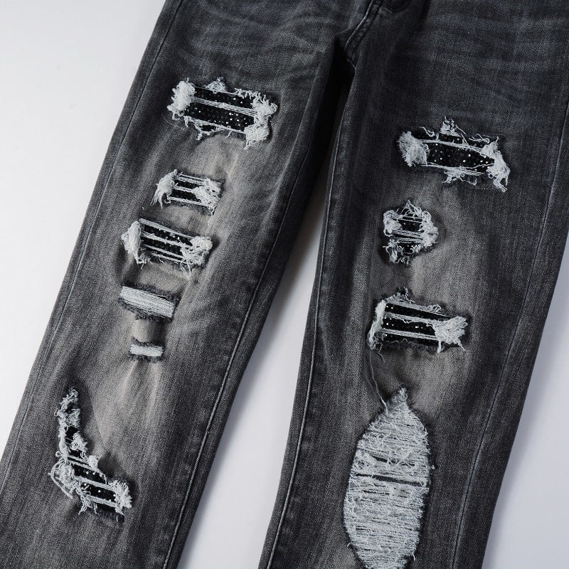DARK SHINY JEANS