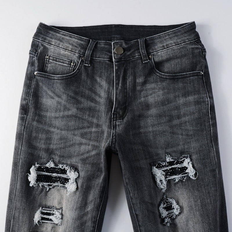 DARK SHINY JEANS