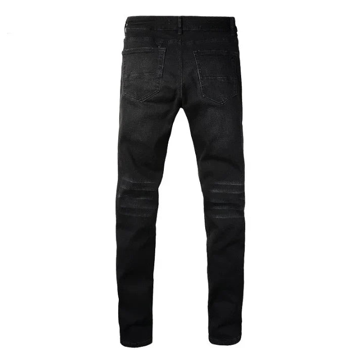 GREY PATCH JEANS