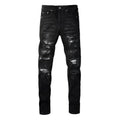 GREY PATCH JEANS