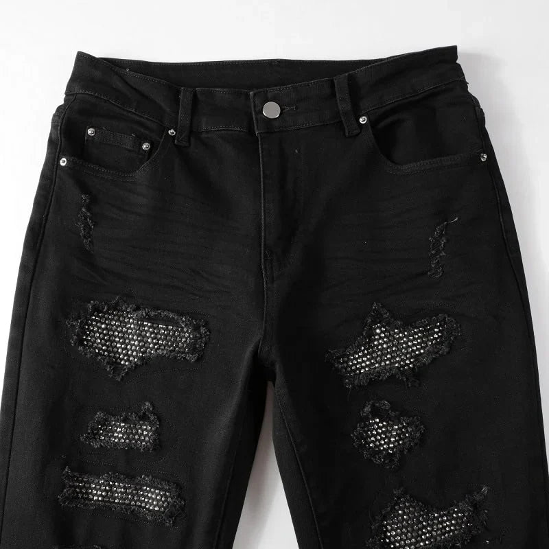 SHINY BLACK JEANS