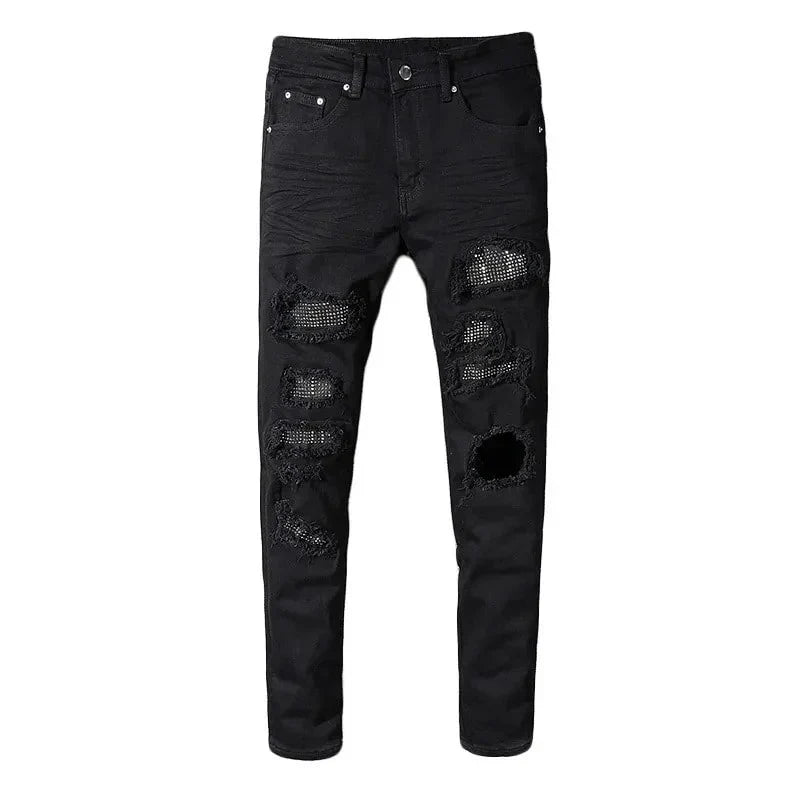 SHINY BLACK JEANS
