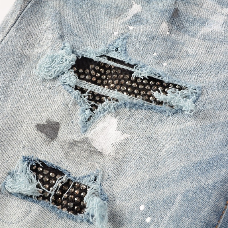 STAINED JEANS