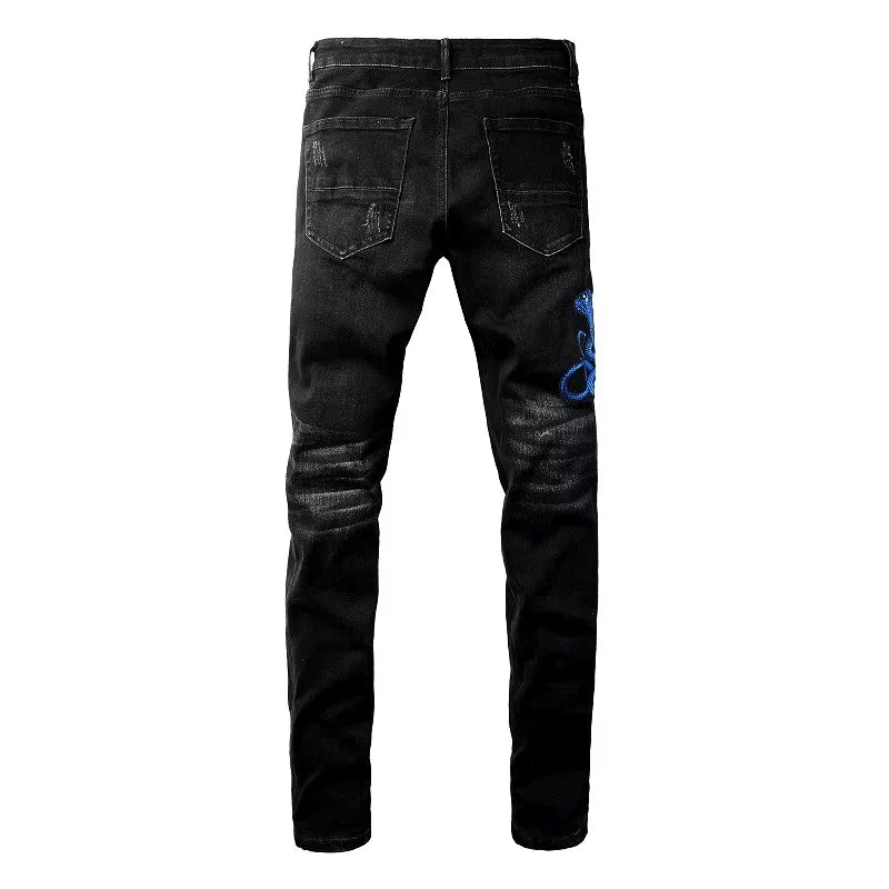 BLUE SNAKE JEANS