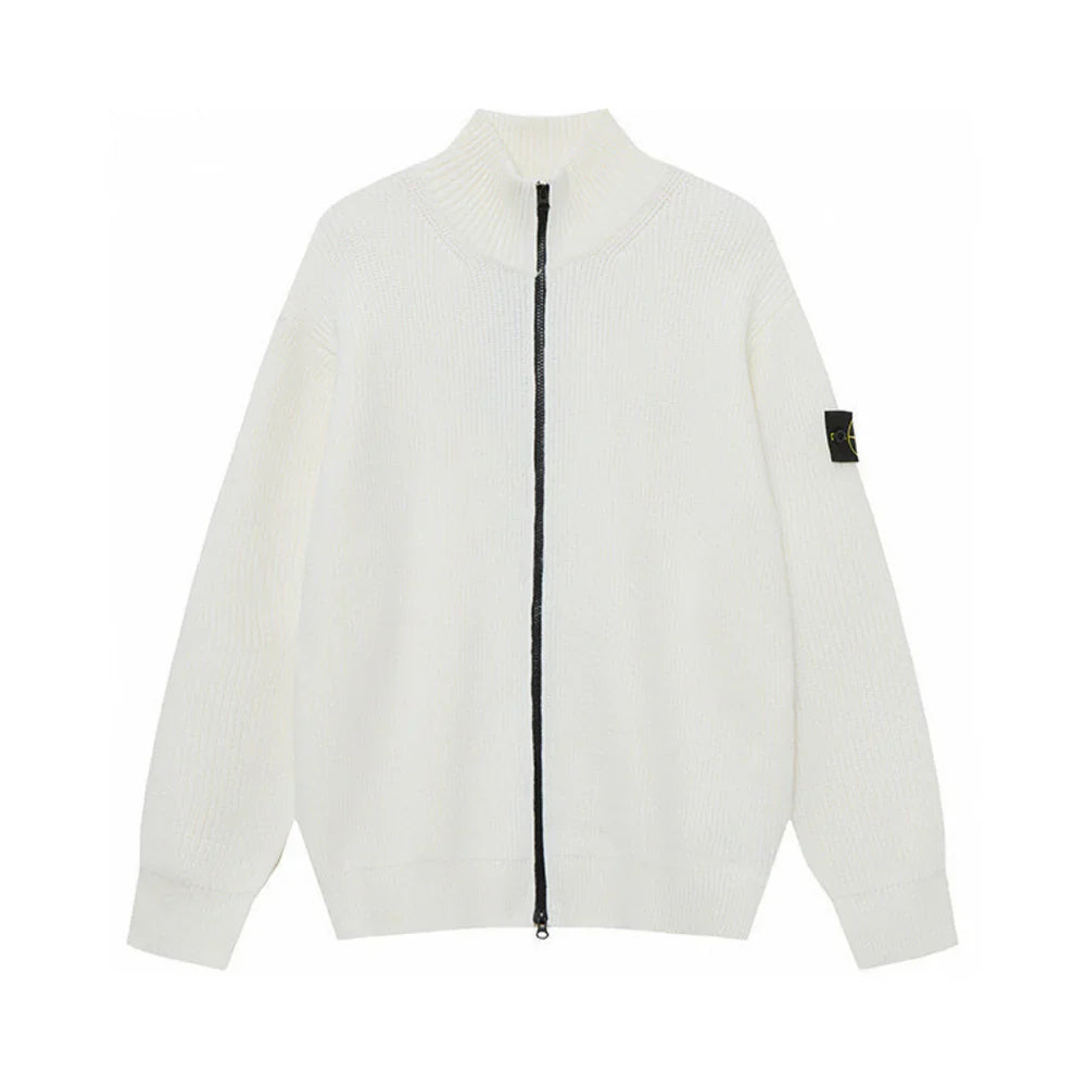STONE FULL ZIP SWEATER