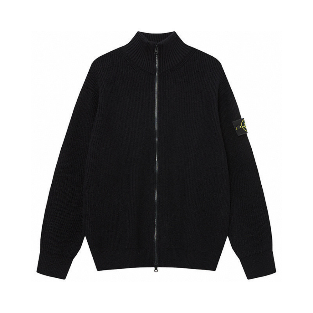 STONE FULL ZIP SWEATER