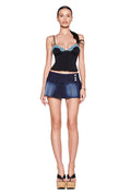 REMINI DENIM SKORT - DARK DENIM BLUE