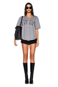 LORRI JERSEY - GREY : STEEL GREY/BLACK
