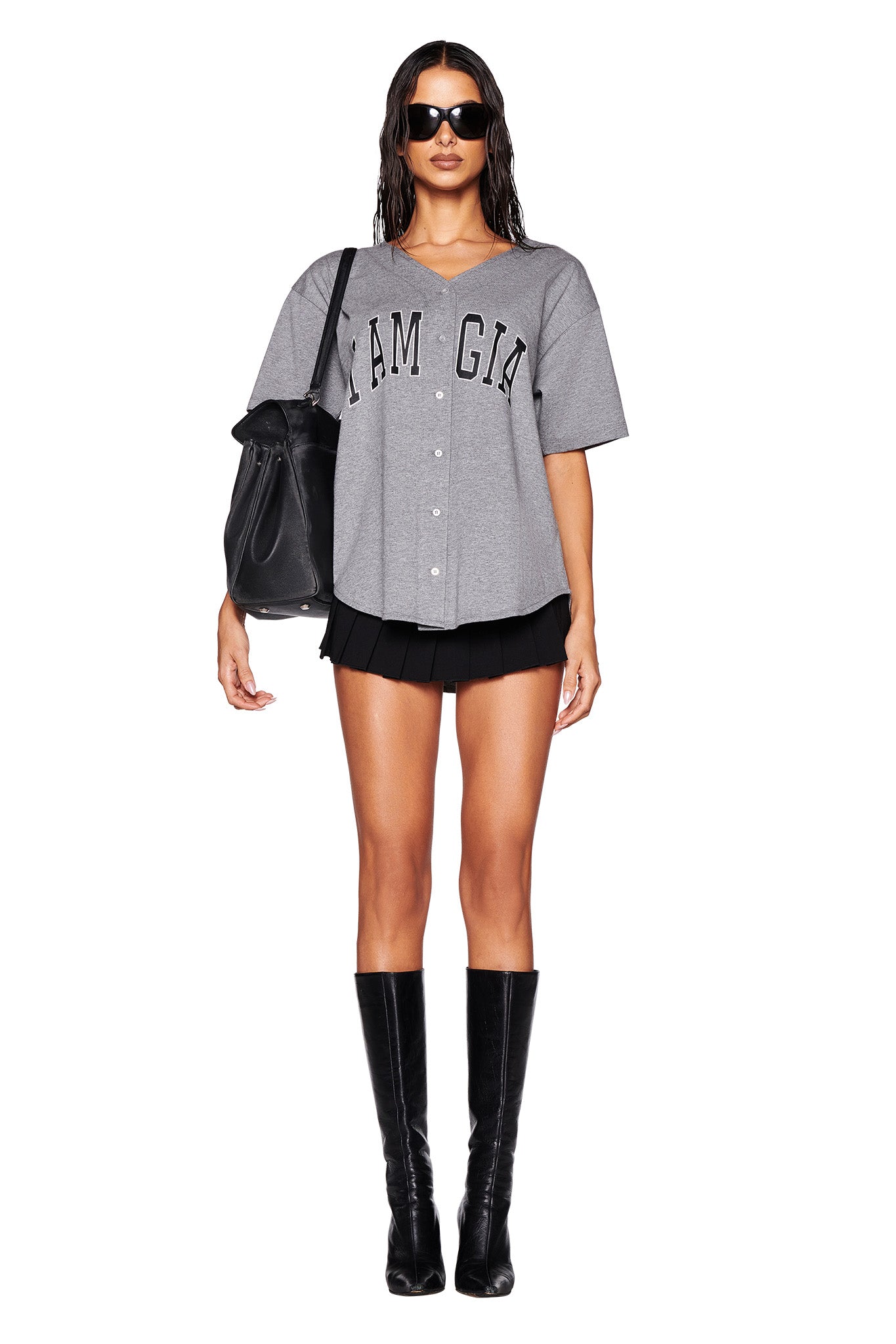 LORRI JERSEY - GREY : STEEL GREY/BLACK