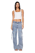 NAIMA CARGO PANT - DENIM