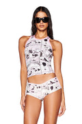 PENELOPE TANK - PINK :COMIC PRINT