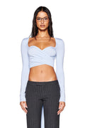 AMRIA TOP - BLUE : POWDER BLUE