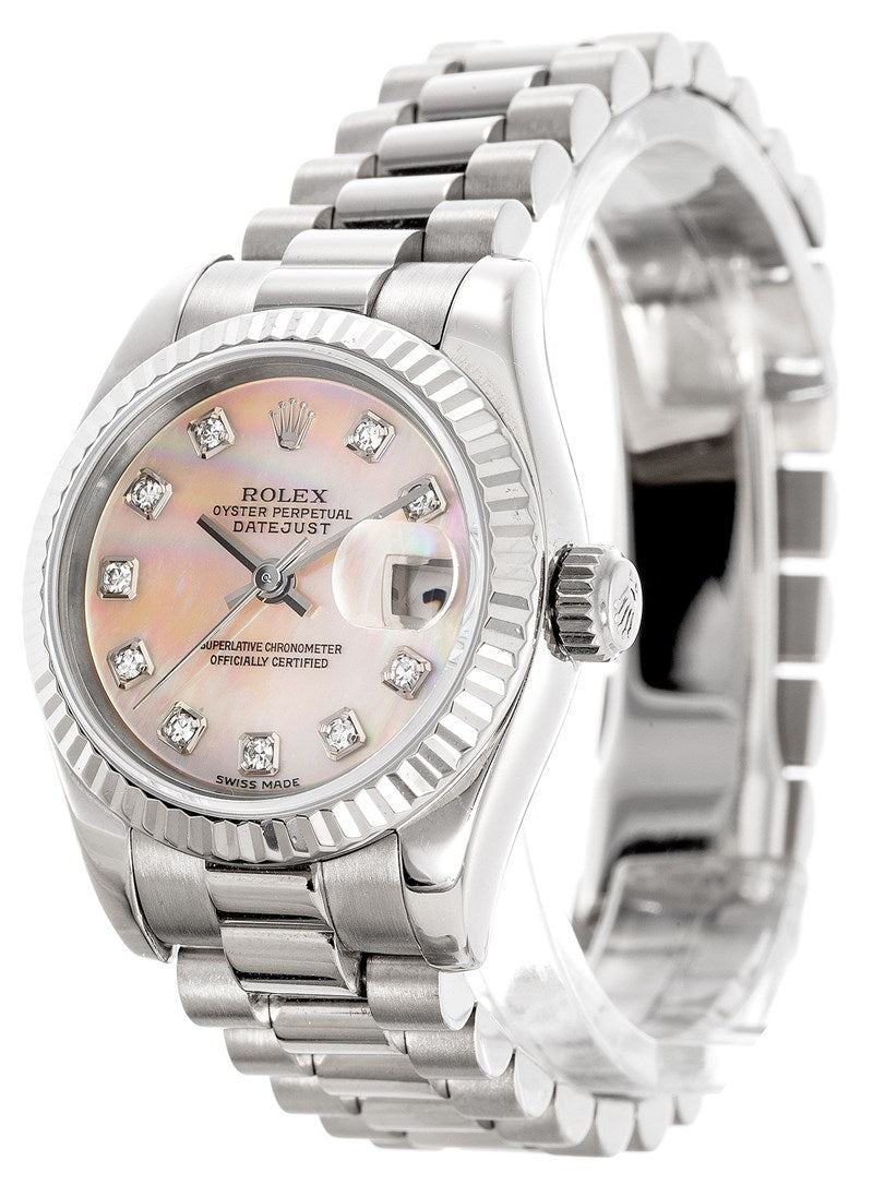 Datejust madre de la perla de las señoras 179179