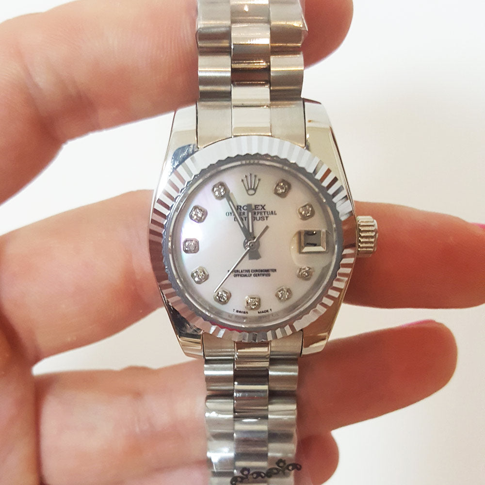 Datejust madre de la perla de las señoras 179179