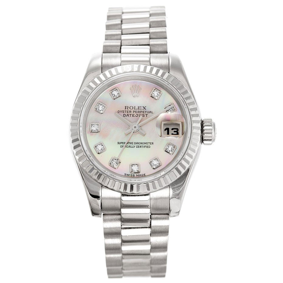Datejust madre de la perla de las señoras 179179