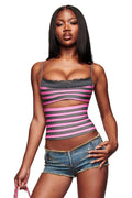 NYNA BANDAGE CAMI TOP - HOT PINK