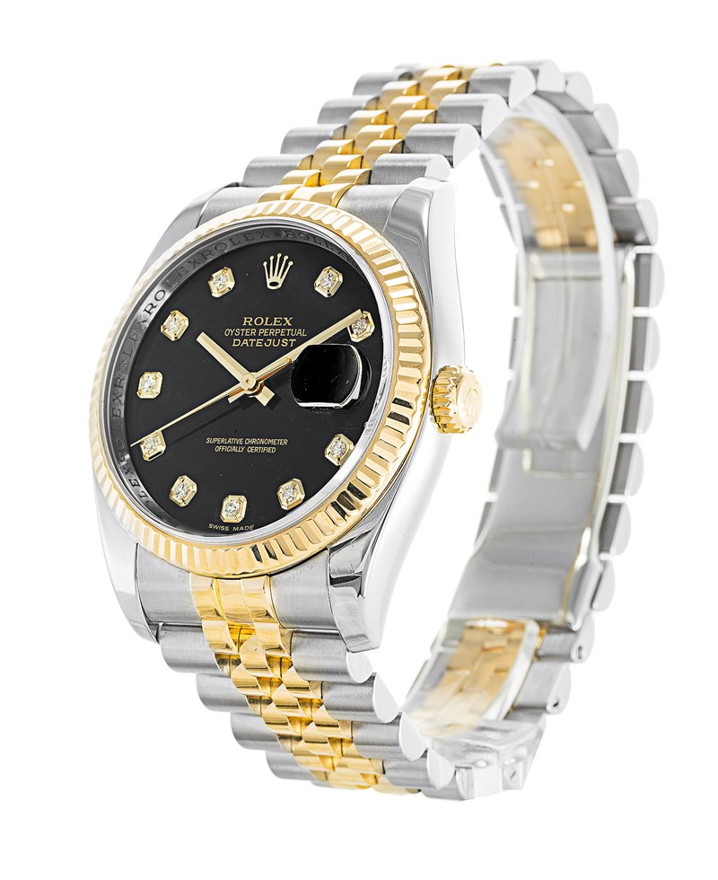 Rolex Datejust dos tonos Negro