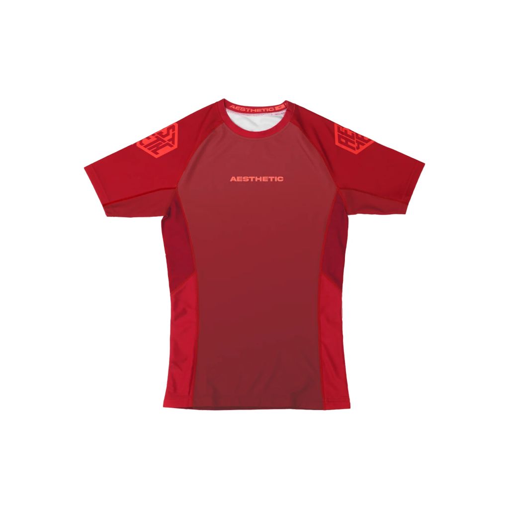 AESTHETIC Crimson SS Rashguard Red