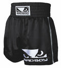 Bad Boy Eyes Muay Thai Shorts Black-White