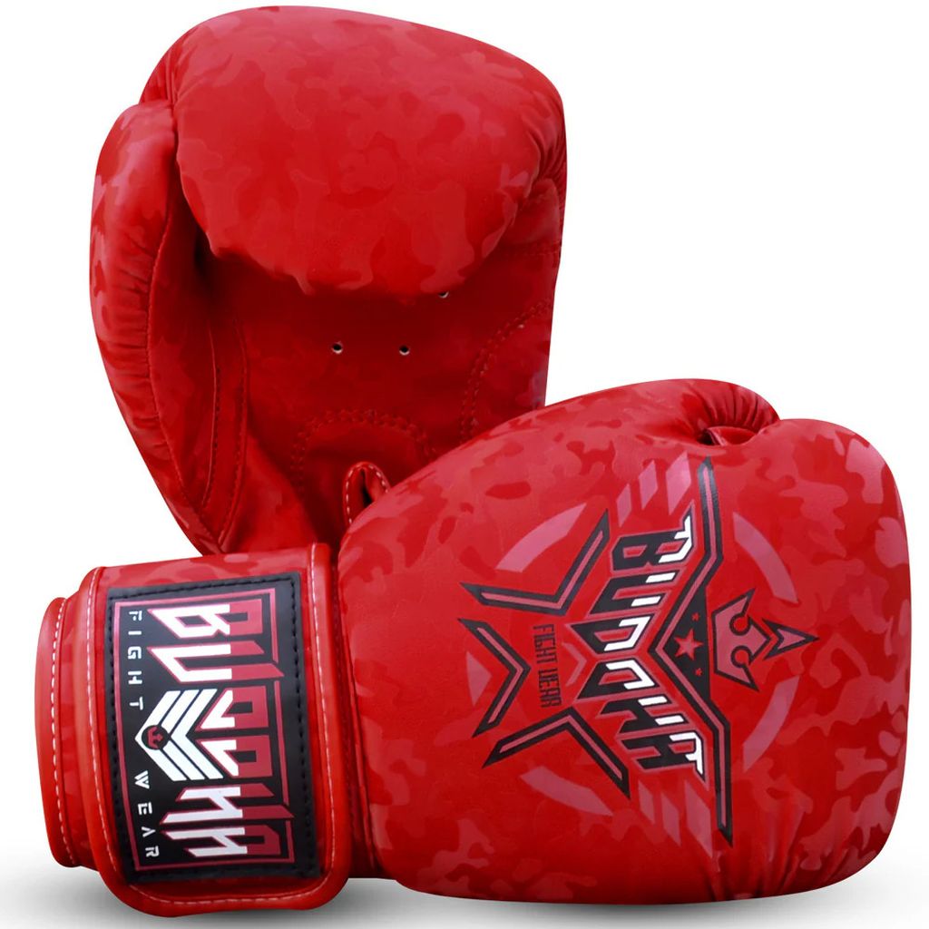 Buddha Army Boxing Gloves Red