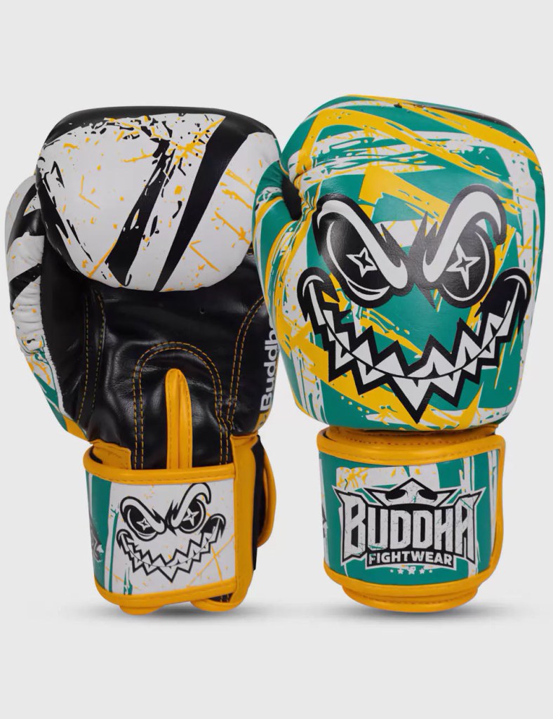 Buddha Creepy Boxing Gloves Black-White