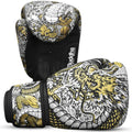 Buddha Fantasy Dragon Boxing Gloves White