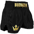 Buddha Retro Premium Muay Thai Shorts Black-Gold