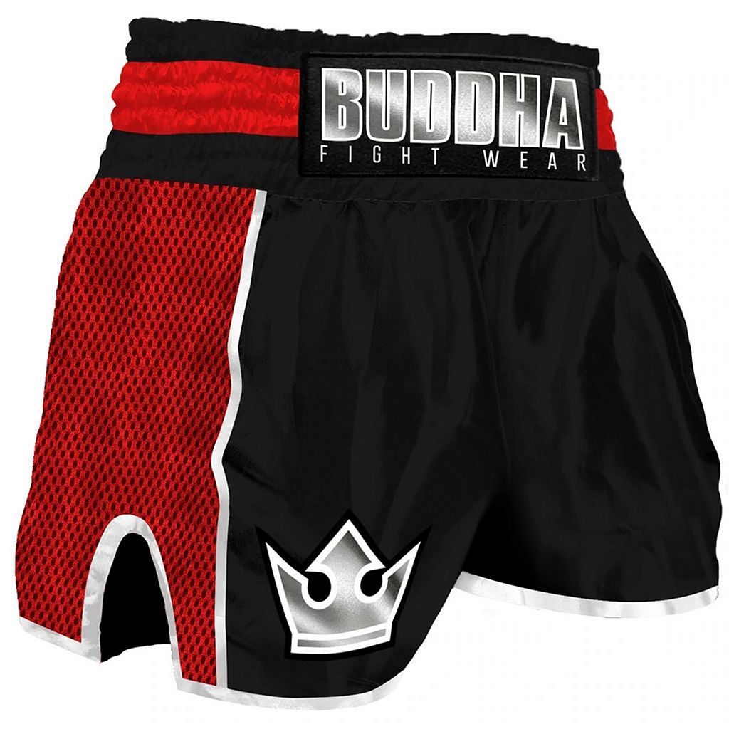 Buddha Retro Premium Muay Thai Shorts Black-Gold