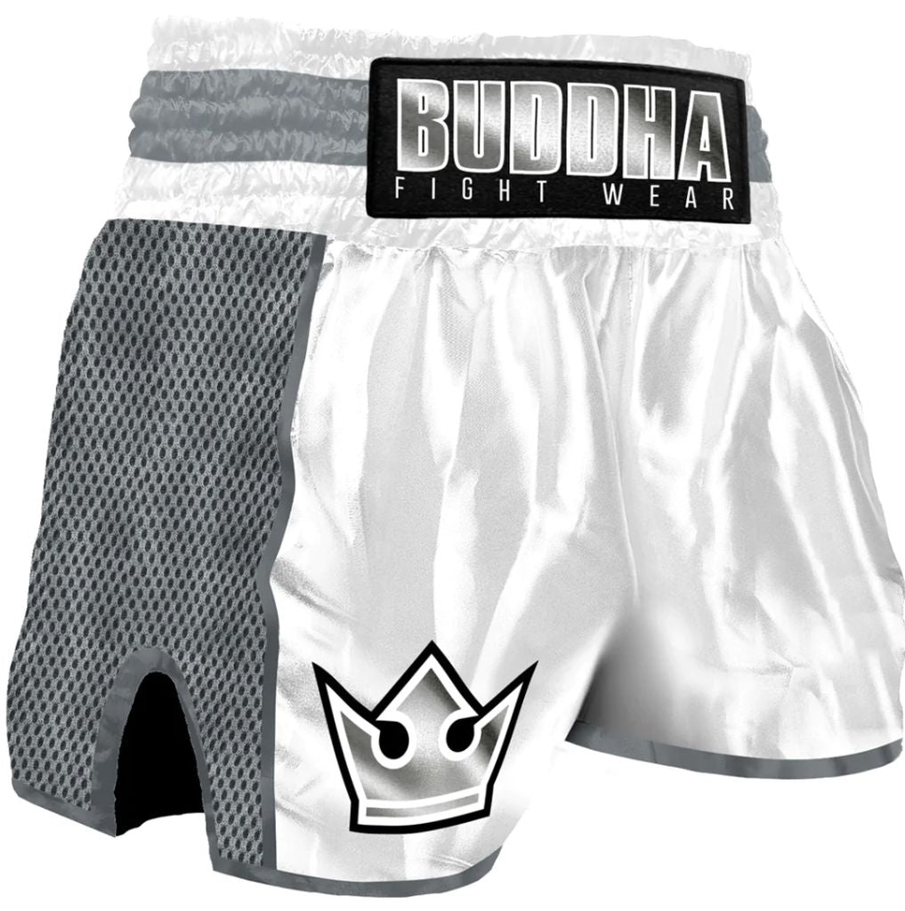 Buddha Retro Premium Muay Thai Shorts Black-Gold