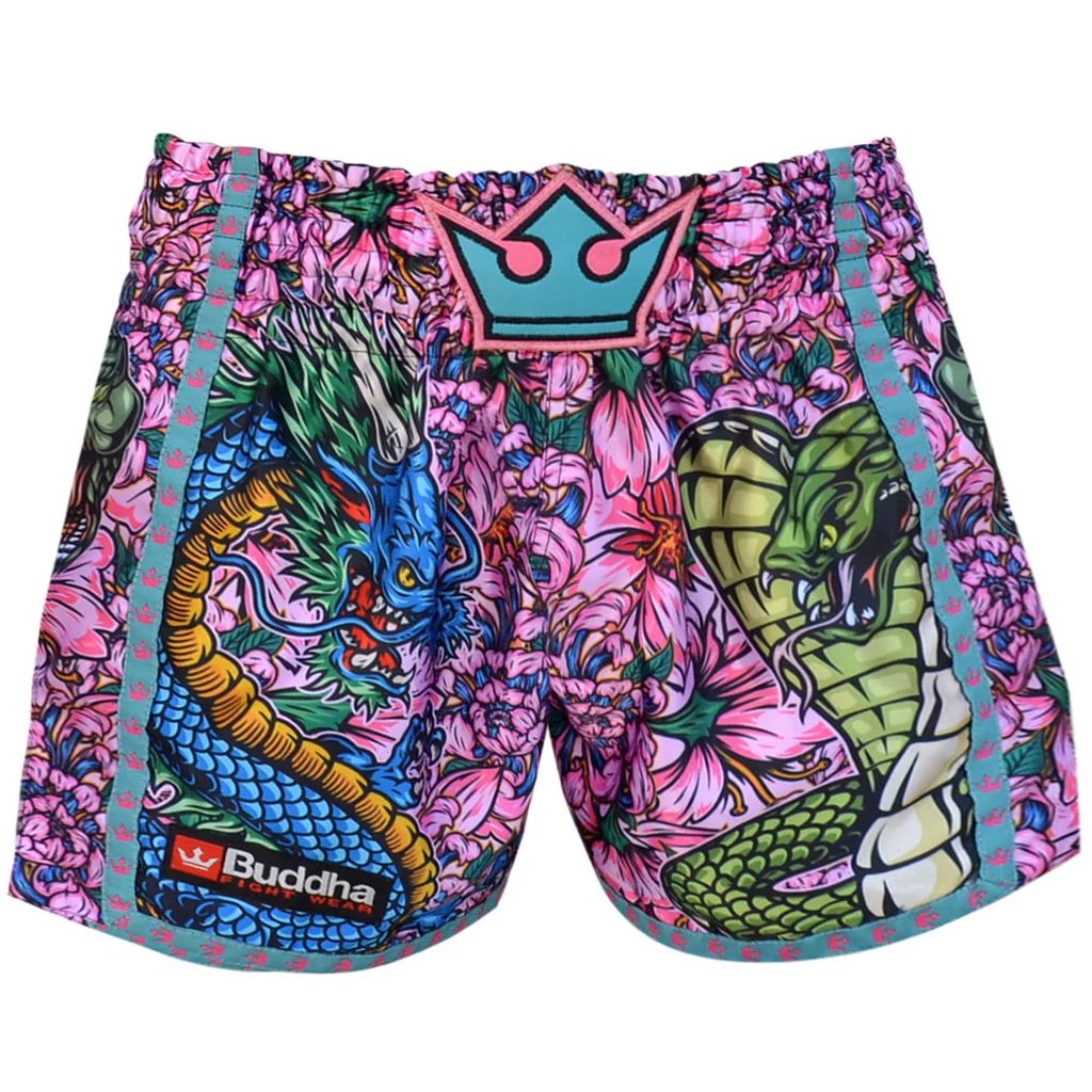 Buddha European Paradise Muay Thai Shorts Pink