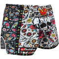 Buddha Santa Muerte Muay Thai Shorts White