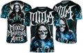 Buddha Skull MMA T890B T-Shirt Black-Blue