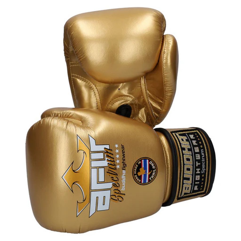 Buddha Spectrum Metallic Thailand Boxing Gloves Gold