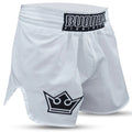 Buddha Tradicional Old School Nylon Muay Thai Shorts White