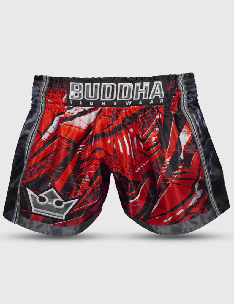 Buddha Urban Muay Thai Shorts Black-Red