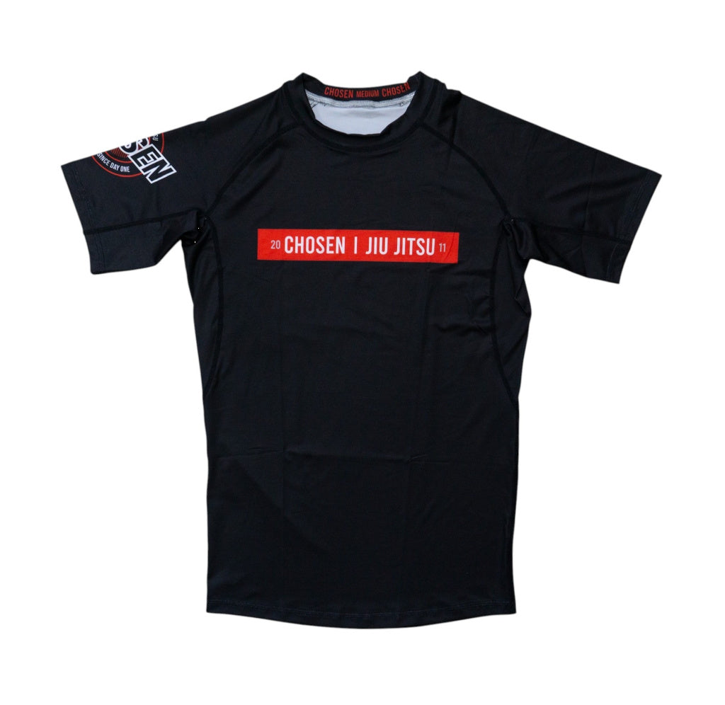 Chosen Coordinates V2 SS Rashguard Black-Red