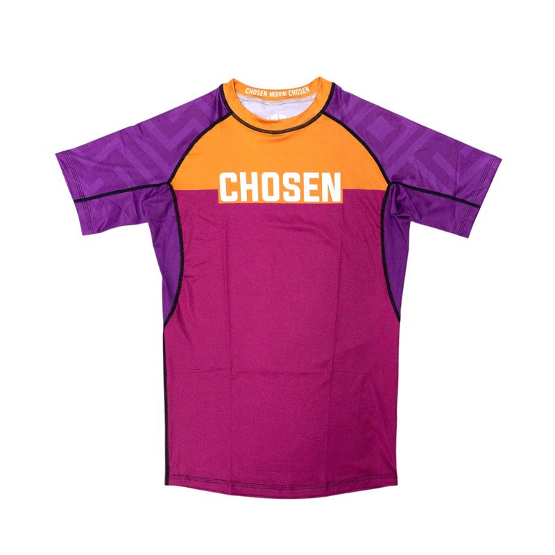 Chosen Earth V3 SS Rashguard Purple-Orange