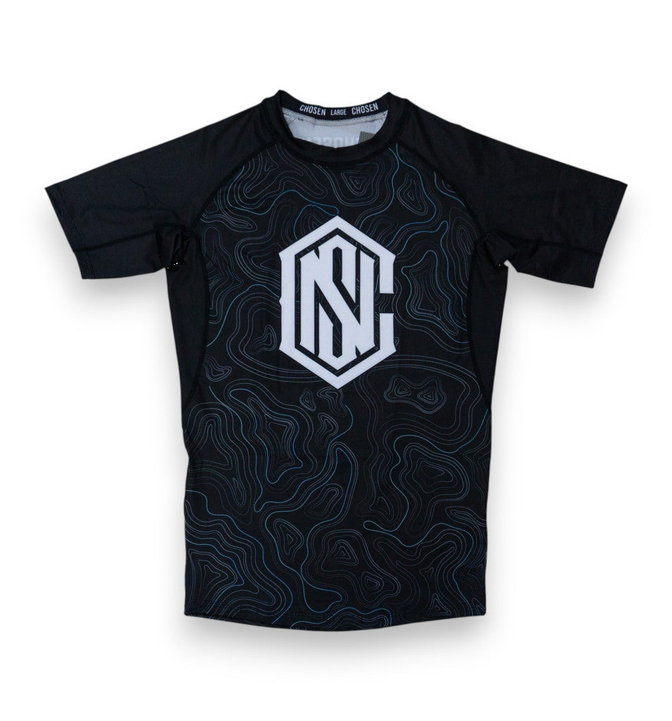 Chosen Topo V2 SS Rashguard Black-White