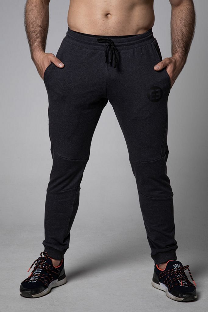 Elite Fightwear Logo Sweat Pants Grey-Black