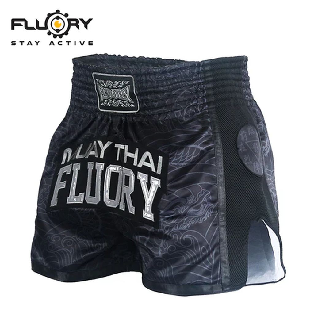 Fluory MTSF69 Muay Thai Shorts Grey