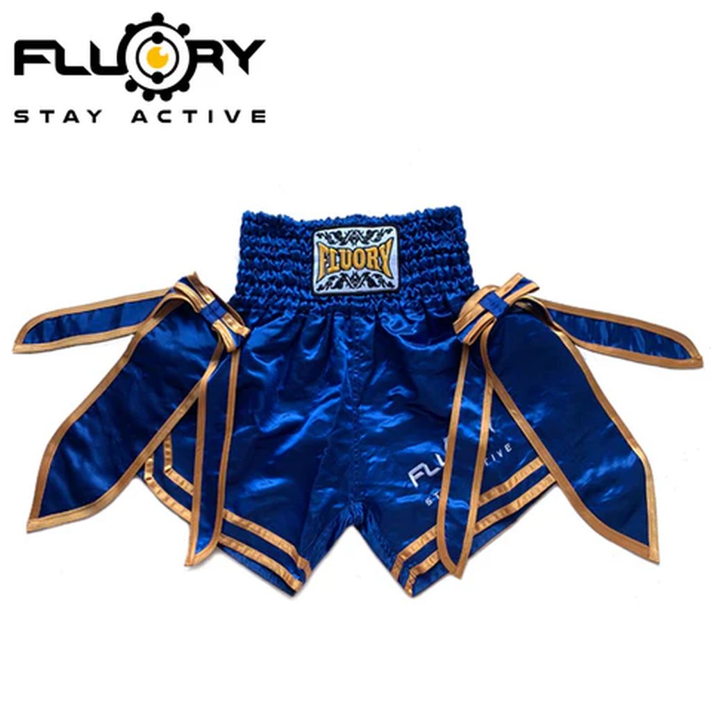 Fluory MTSF72 Muay Thai Shorts Blue