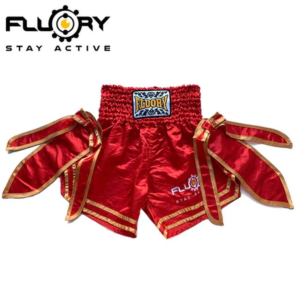 Fluory MTSF72 Muay Thai Shorts Red