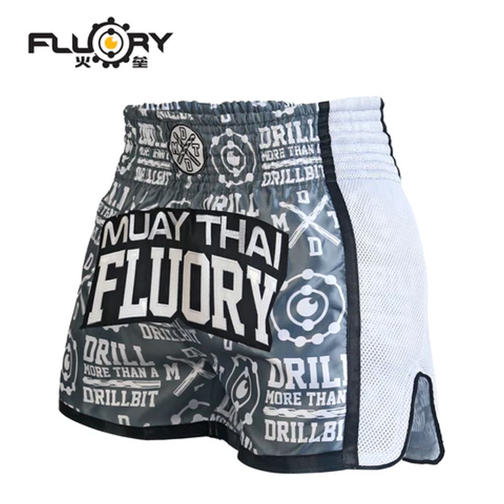 Fluory MTSF68 Muay Thai Shorts Grey