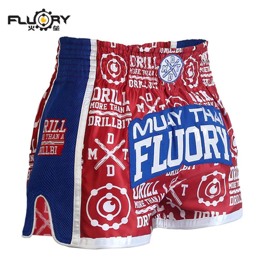 Fluory MTSF68 Muay Thai Shorts Red
